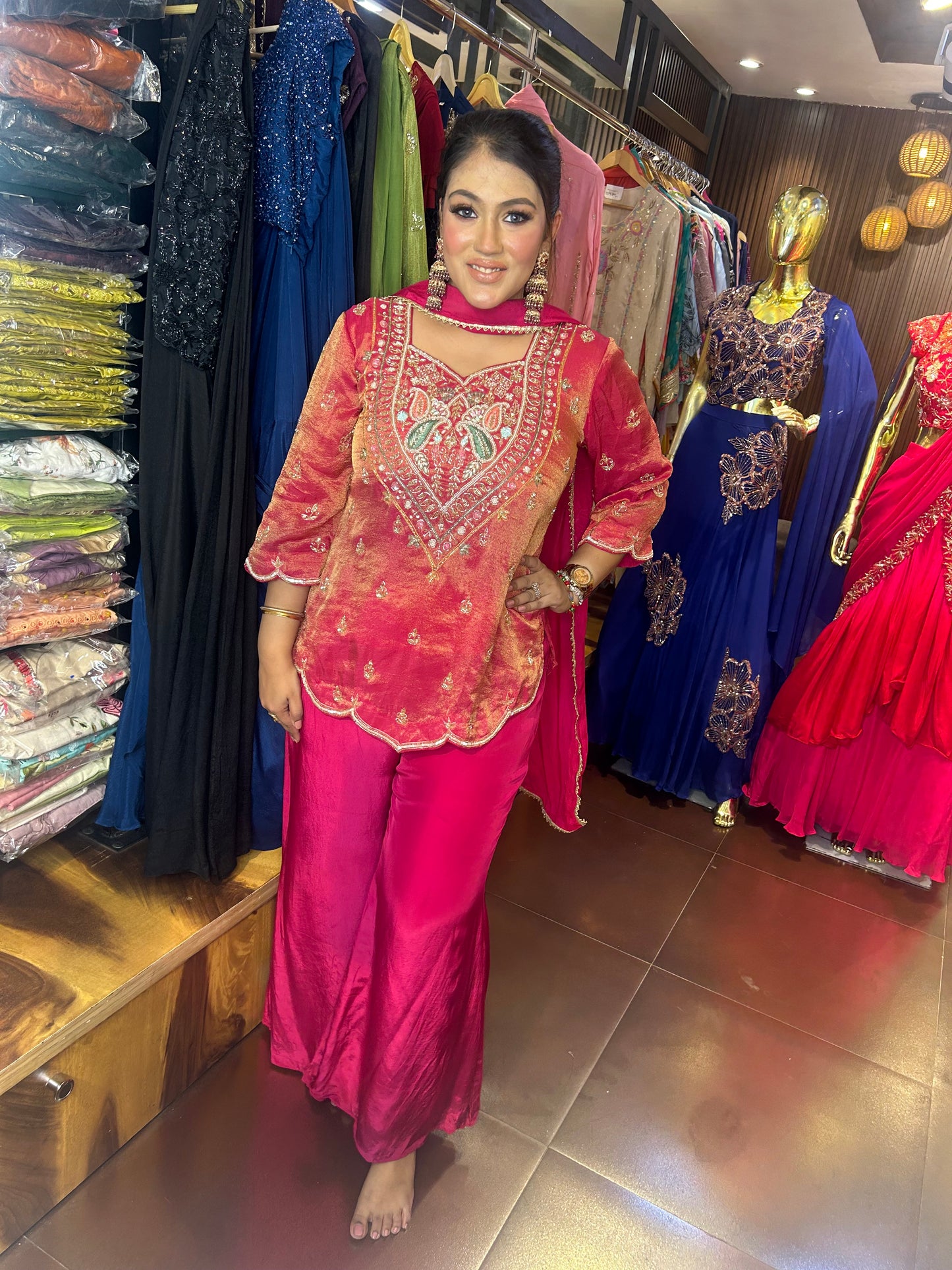 SHIMMER TISSUE SHORT SUIT