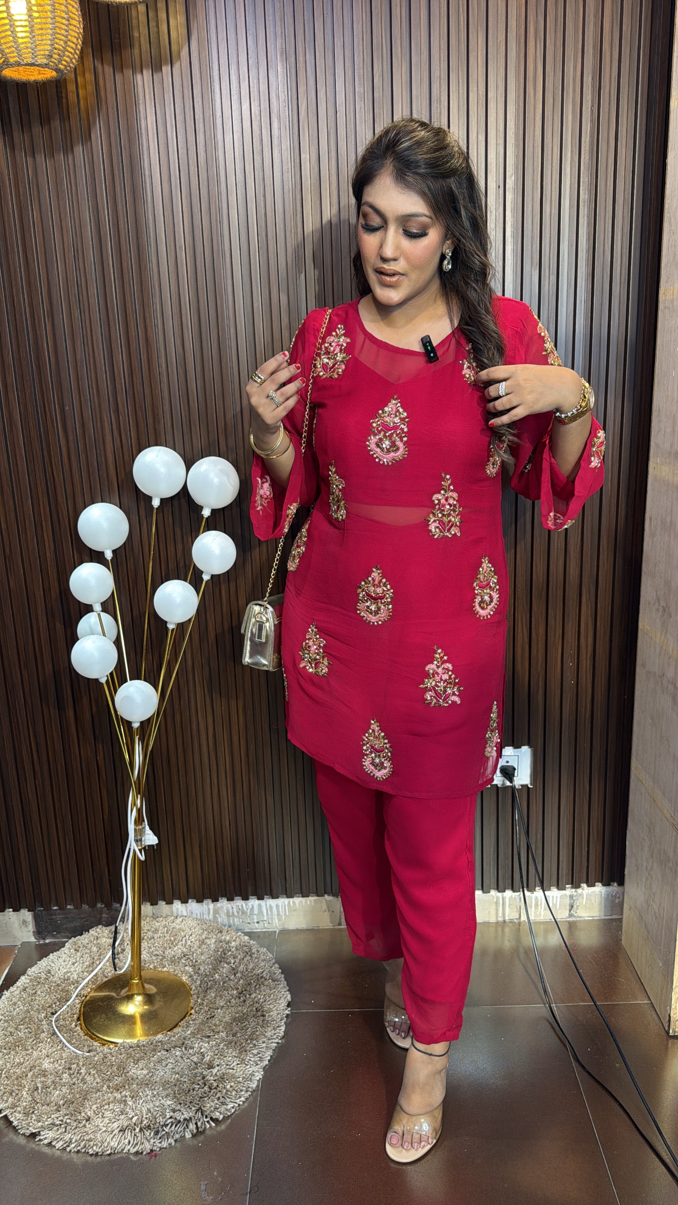 GEORGETTE FESTIVE CORD-SET