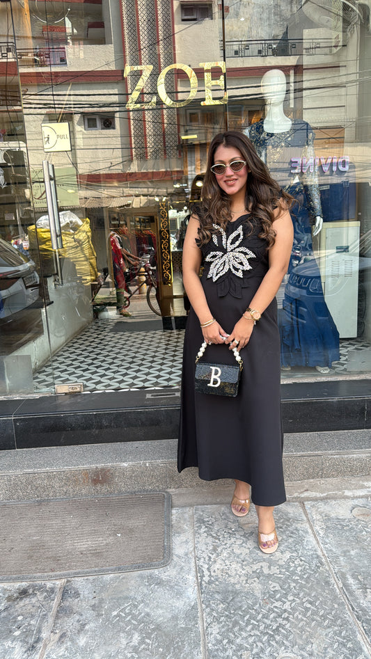 ADIRA- FLOWER LONG DRESS