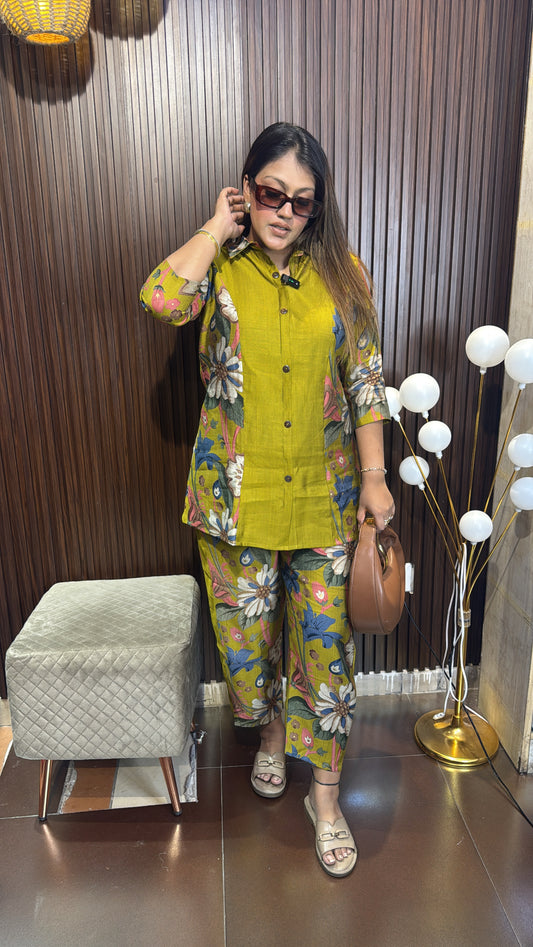 PRINTED HALF COTTON CORD-SET
