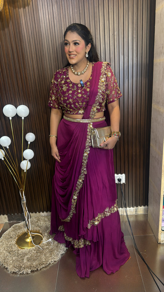 MAGENTA SAREE DRAPE