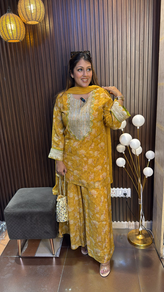 PRINTED SHARARA SUIT