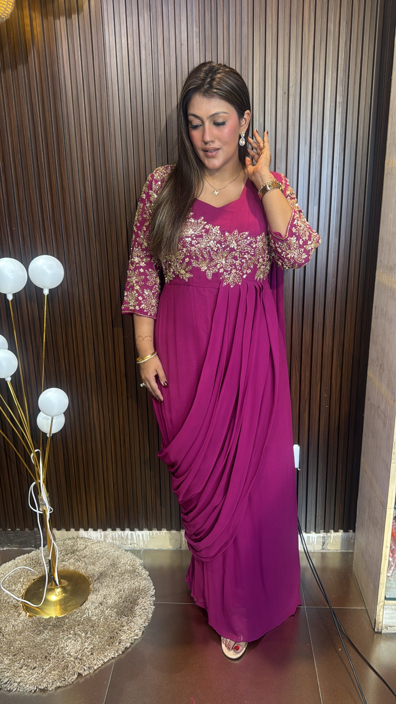 ONE PIECE DRAPE GOWN – Zoe By Bani