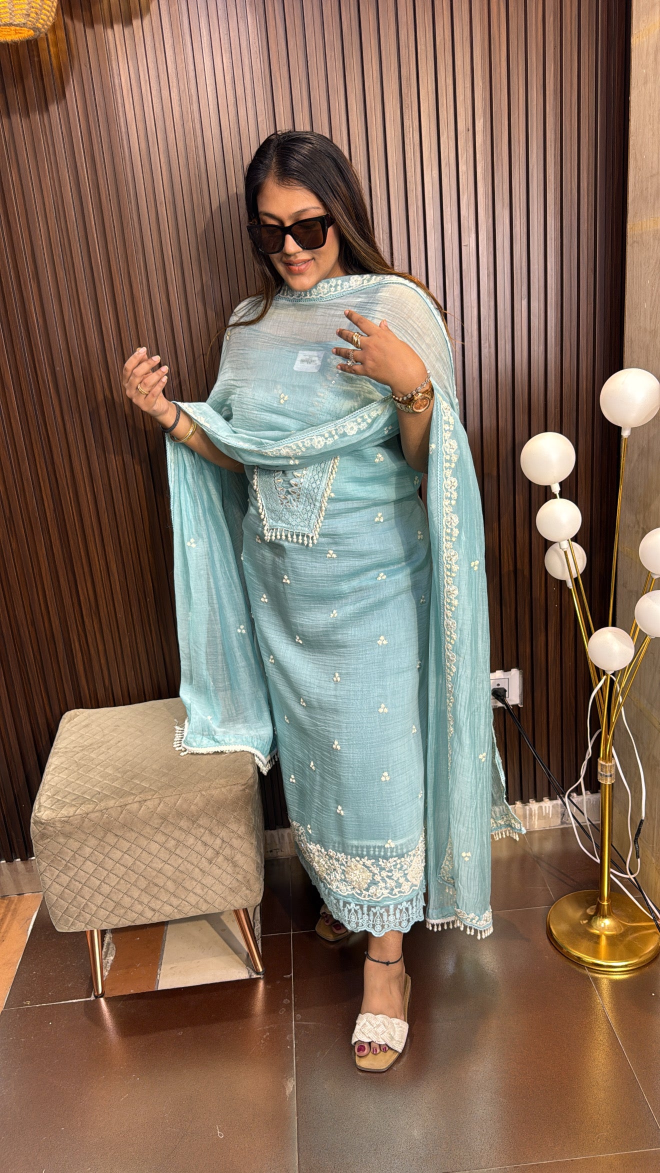 UNSTITCHED SUIT - Ice blue