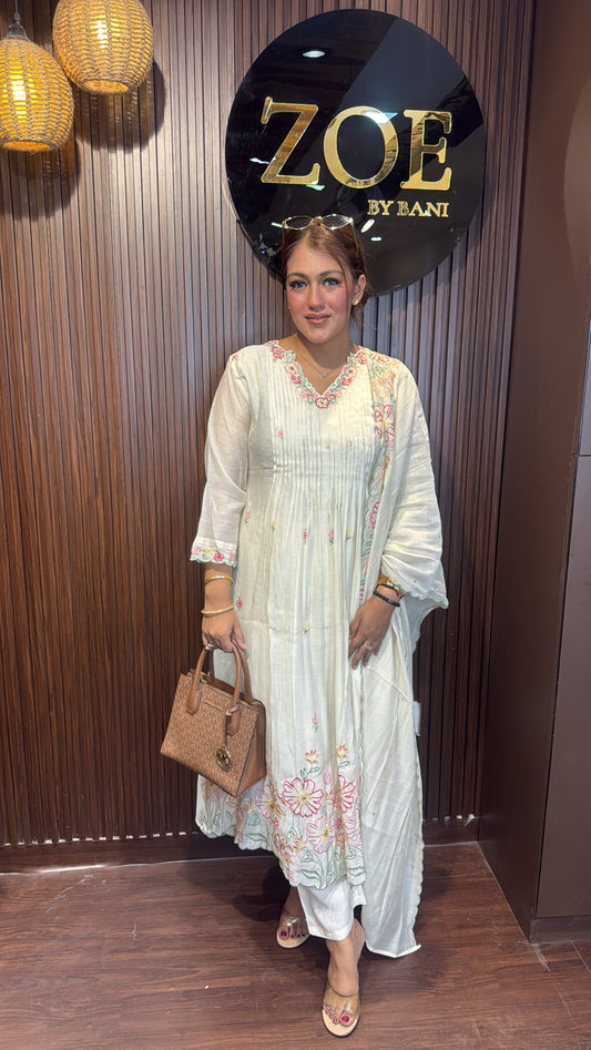 THREAD WORK COTTON ANARKALI SUIT