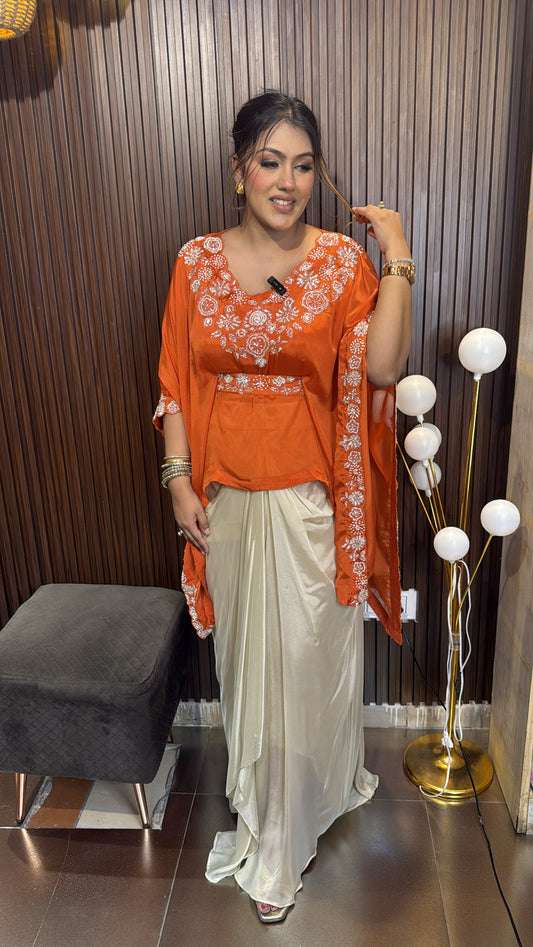 MADHURI- DRAPE SKIRT WITH KAFTAN