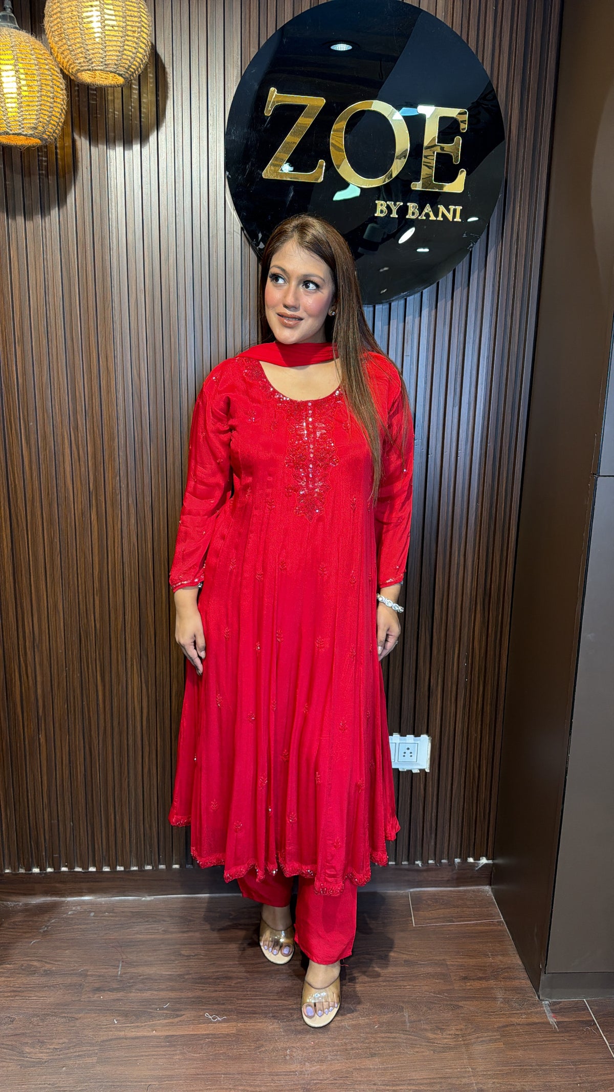RED ANARKALI SET