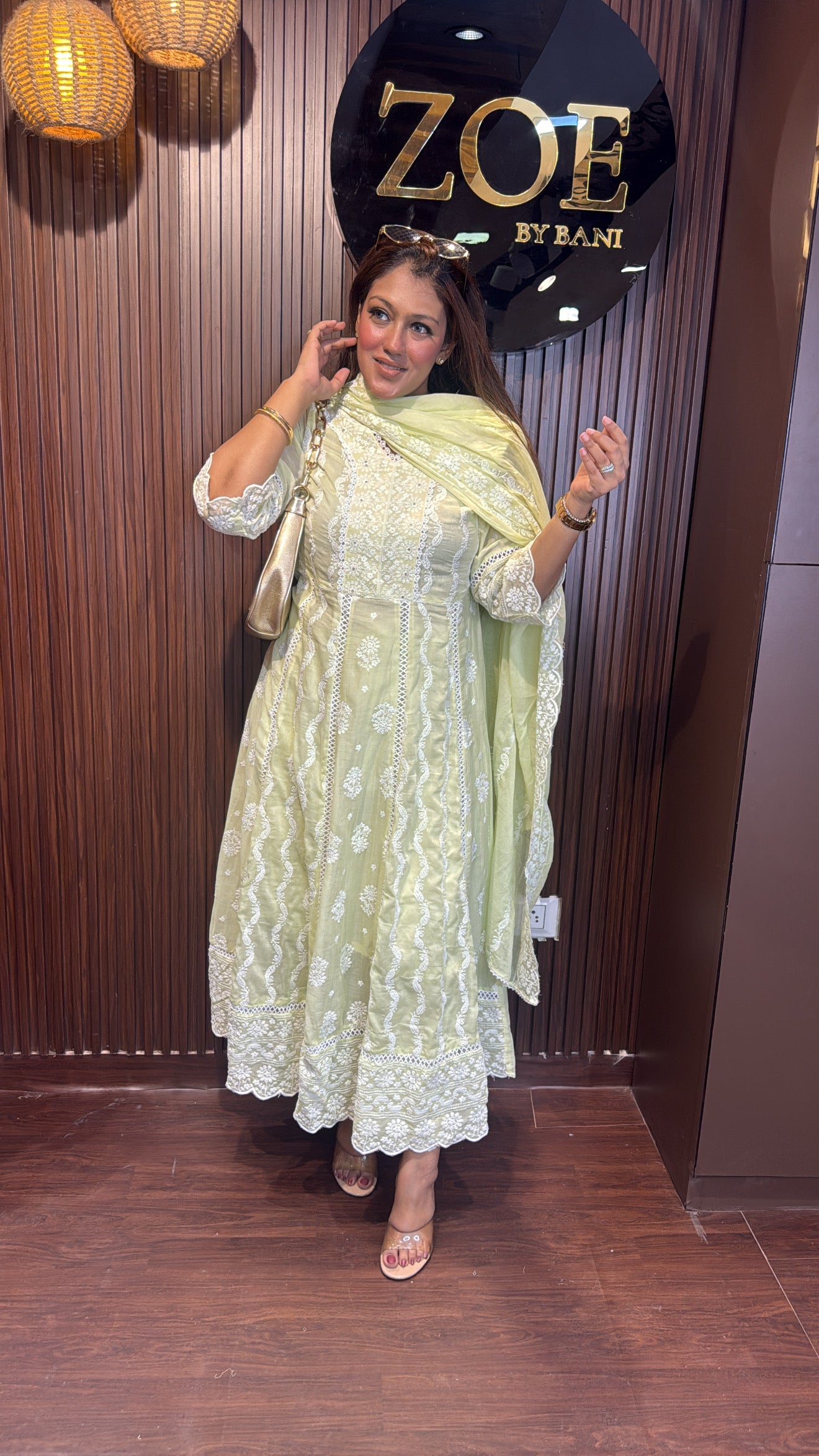 THREADWORK ANARKALI SUIT