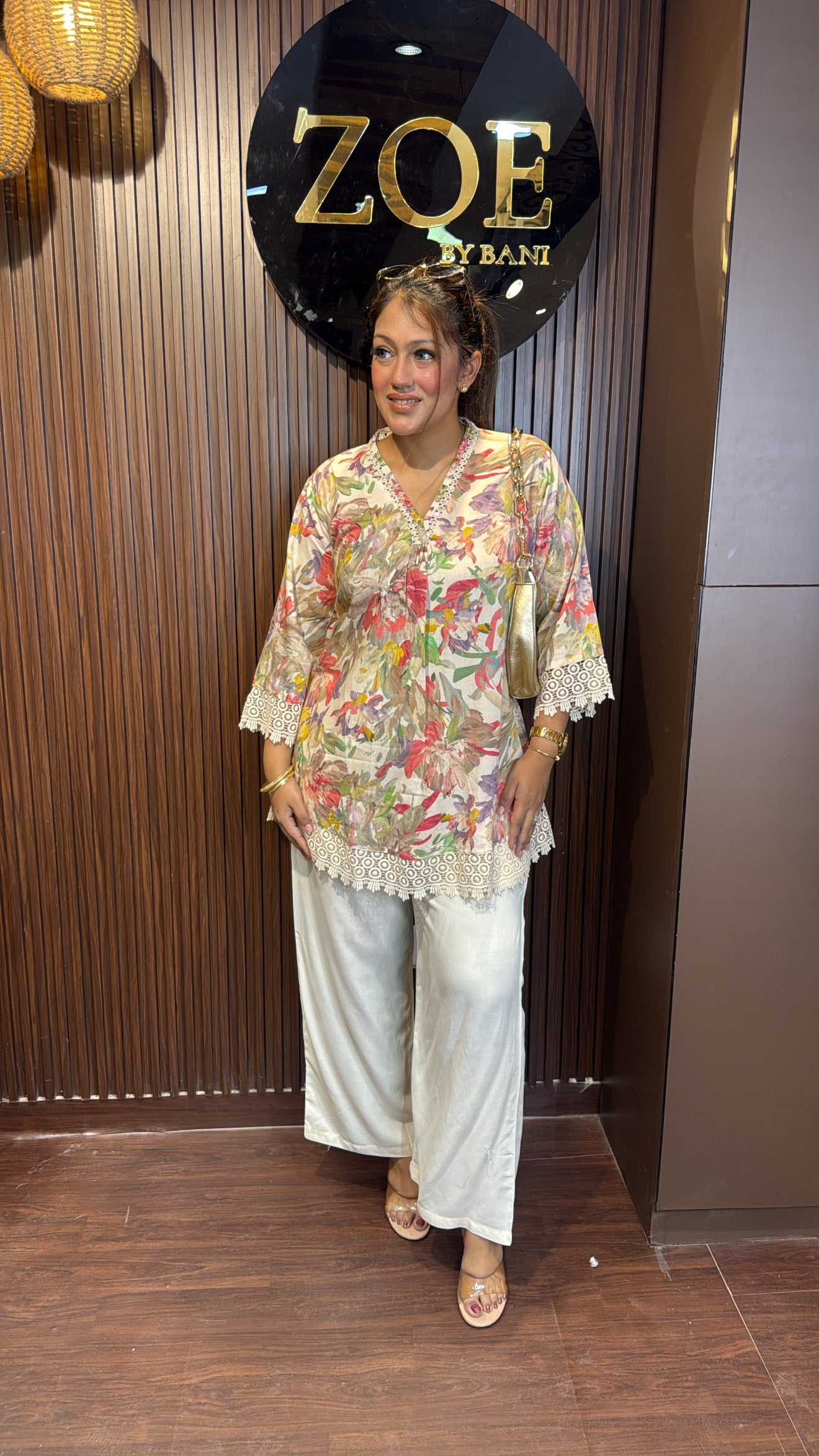 PRINTED LACE MUSLIN TOPS