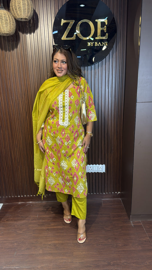 PRINTED COTTON SUIT SET