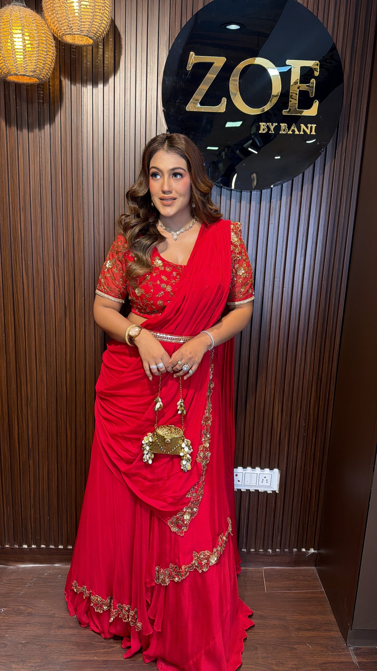 DRAPE HANDWORK HEAVY LEHENGA