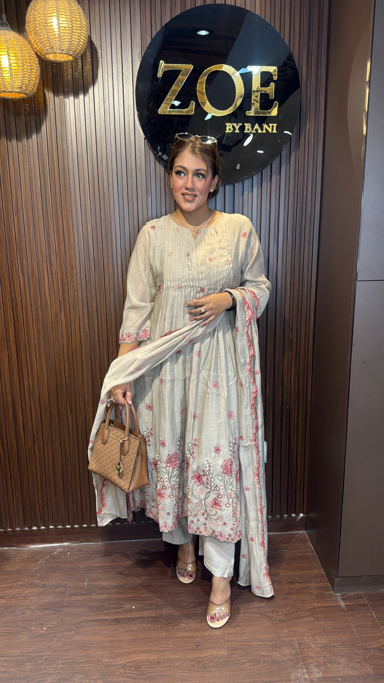 THREAD WORK COTTON ANARKALI SUIT
