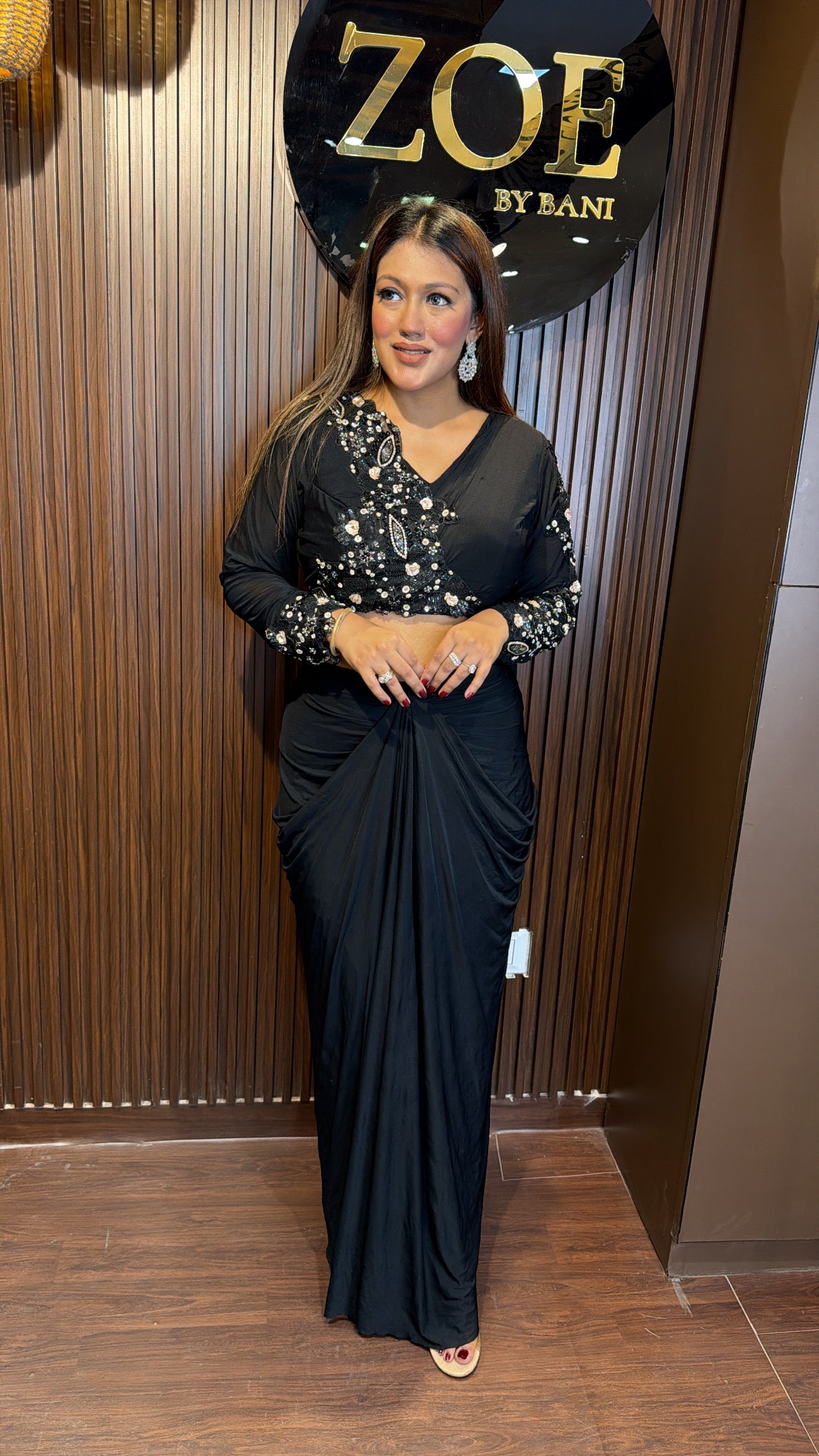 INDO-WESTERN LYCRA TWO PIECE OUTFIT
