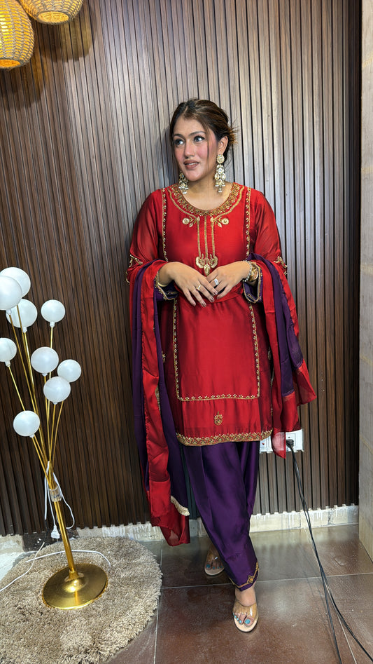 DUAL SHADE FARSHI SALWAR SUIT