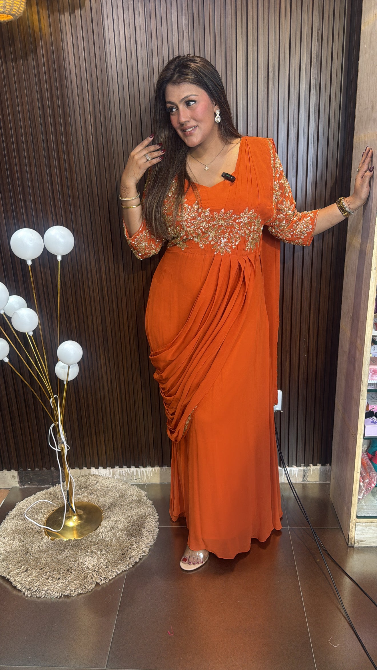 ONE PIECE DRAPE GOWN