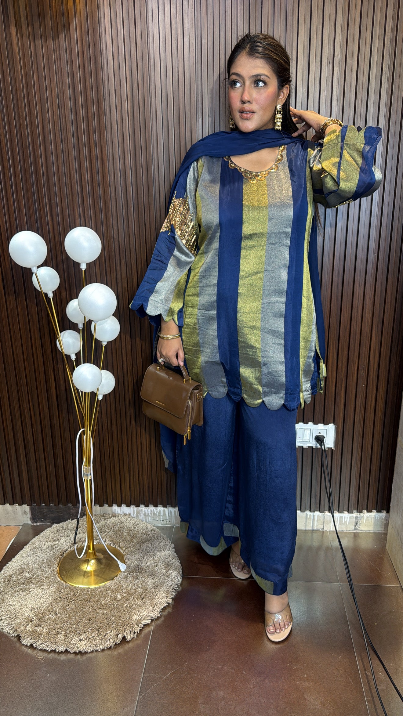 SHIMMER STRIPES SUIT