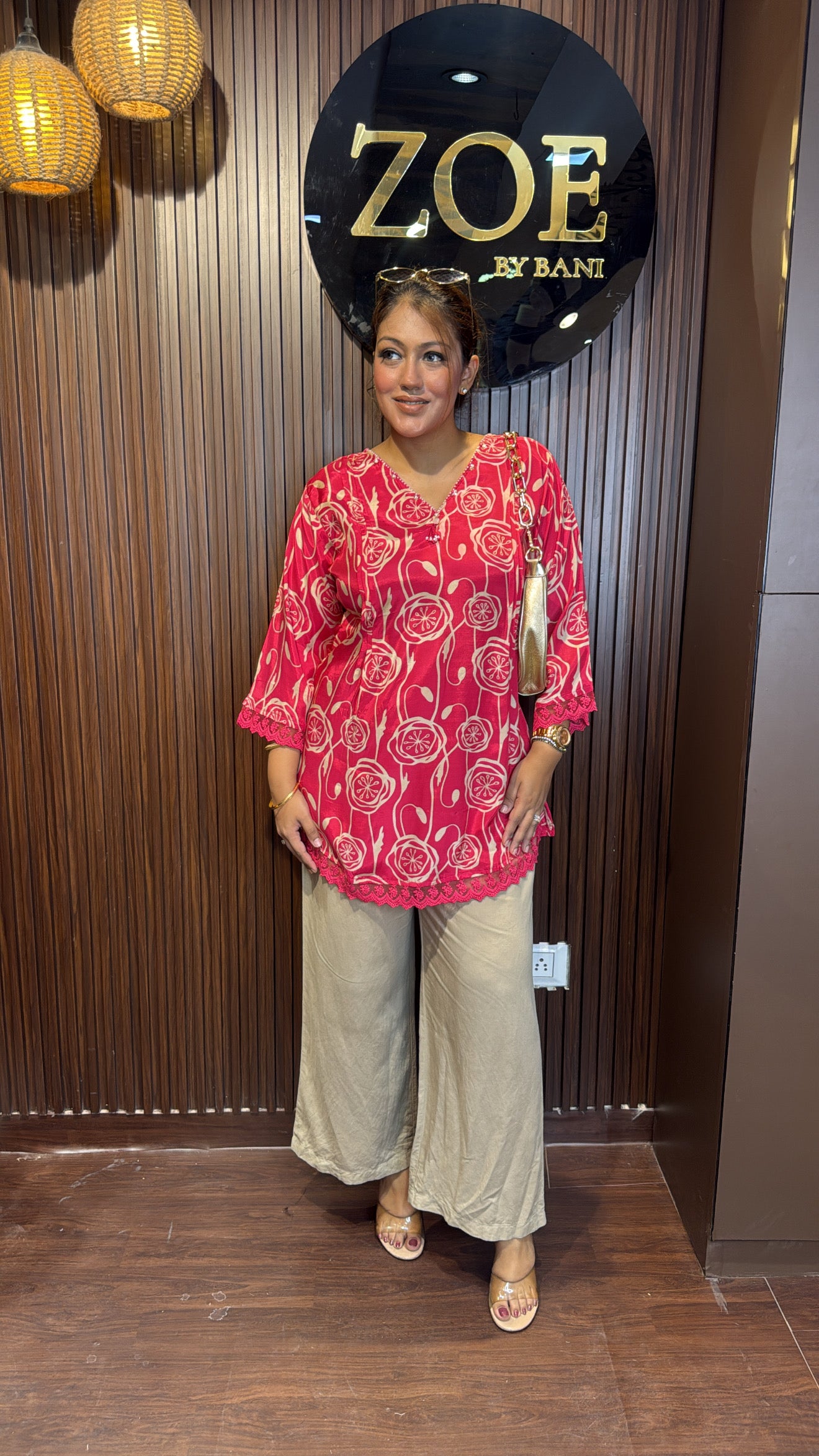 MUSLIN PRINTED LACE TOPS