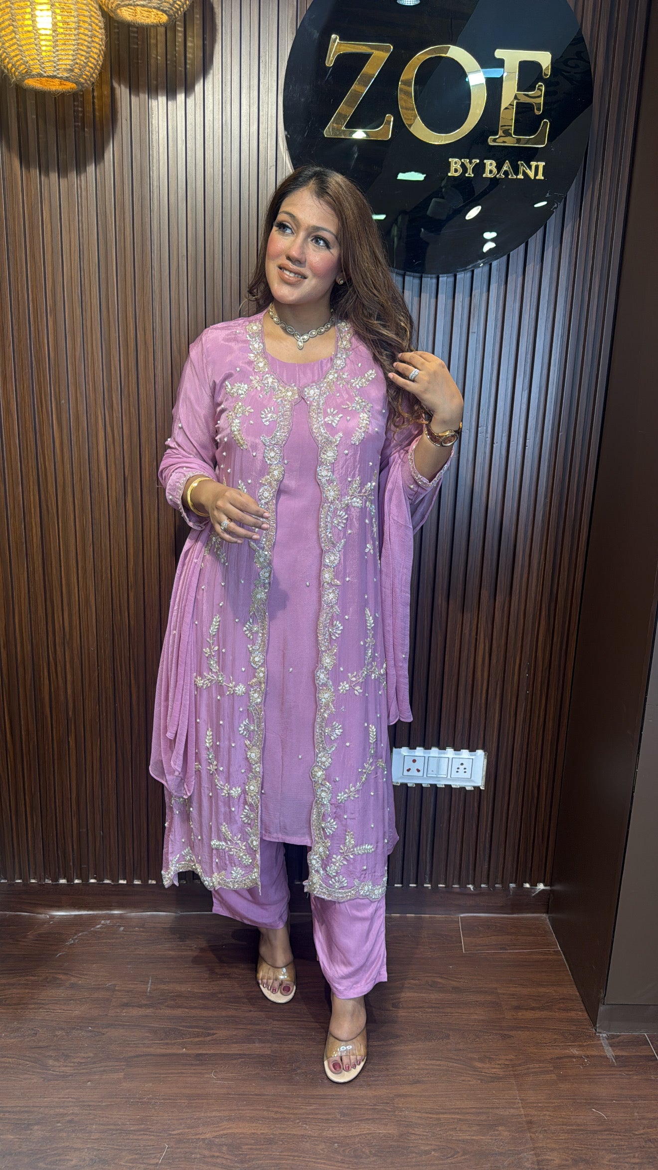 MAUVE JACKET SUIT SET