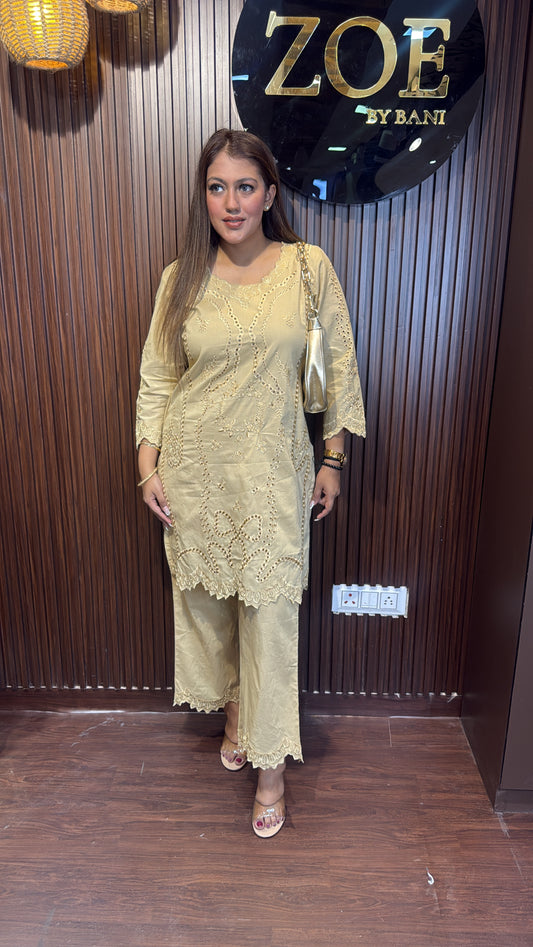 PAKISTANI BEIGE CO-ORD SET