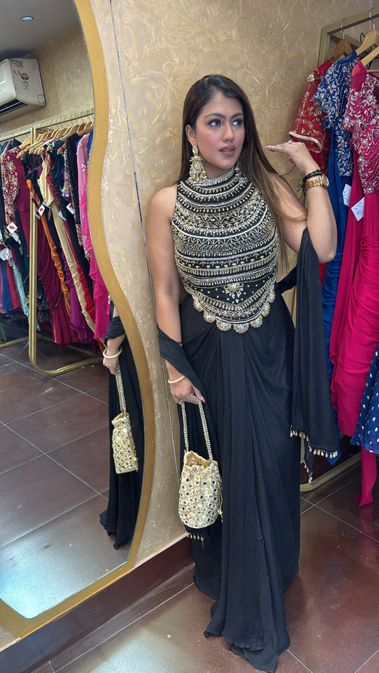 BLACK COCKTAIL INDOWESTERN OUTFIT