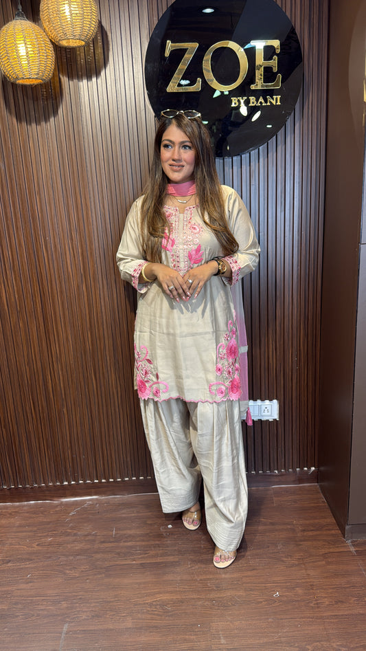 Farshi salwar cotton cutwork suit