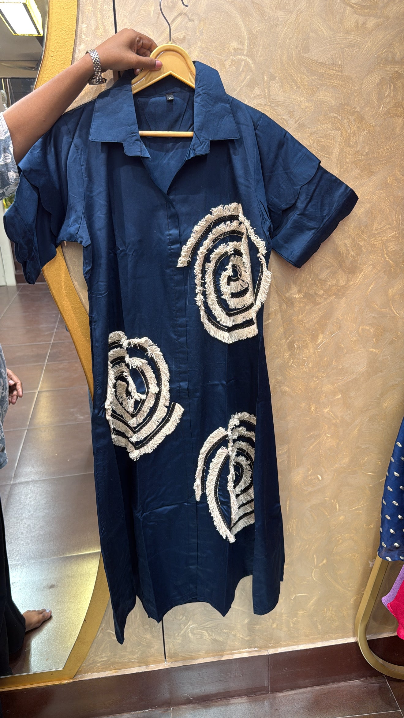 Designer cotton A line Dress
