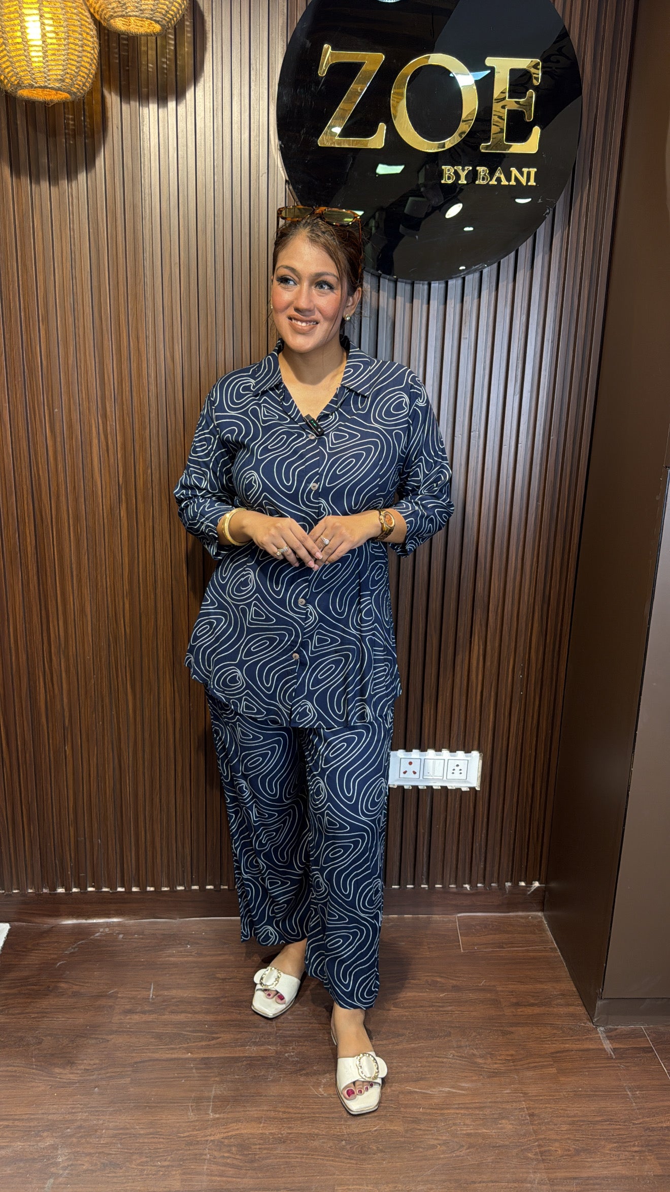 PRINTED CASUAL COTTON CORD-SET