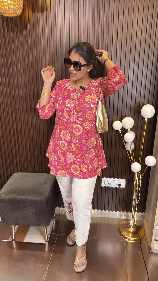 PINK PRINTED CO-ORD SET