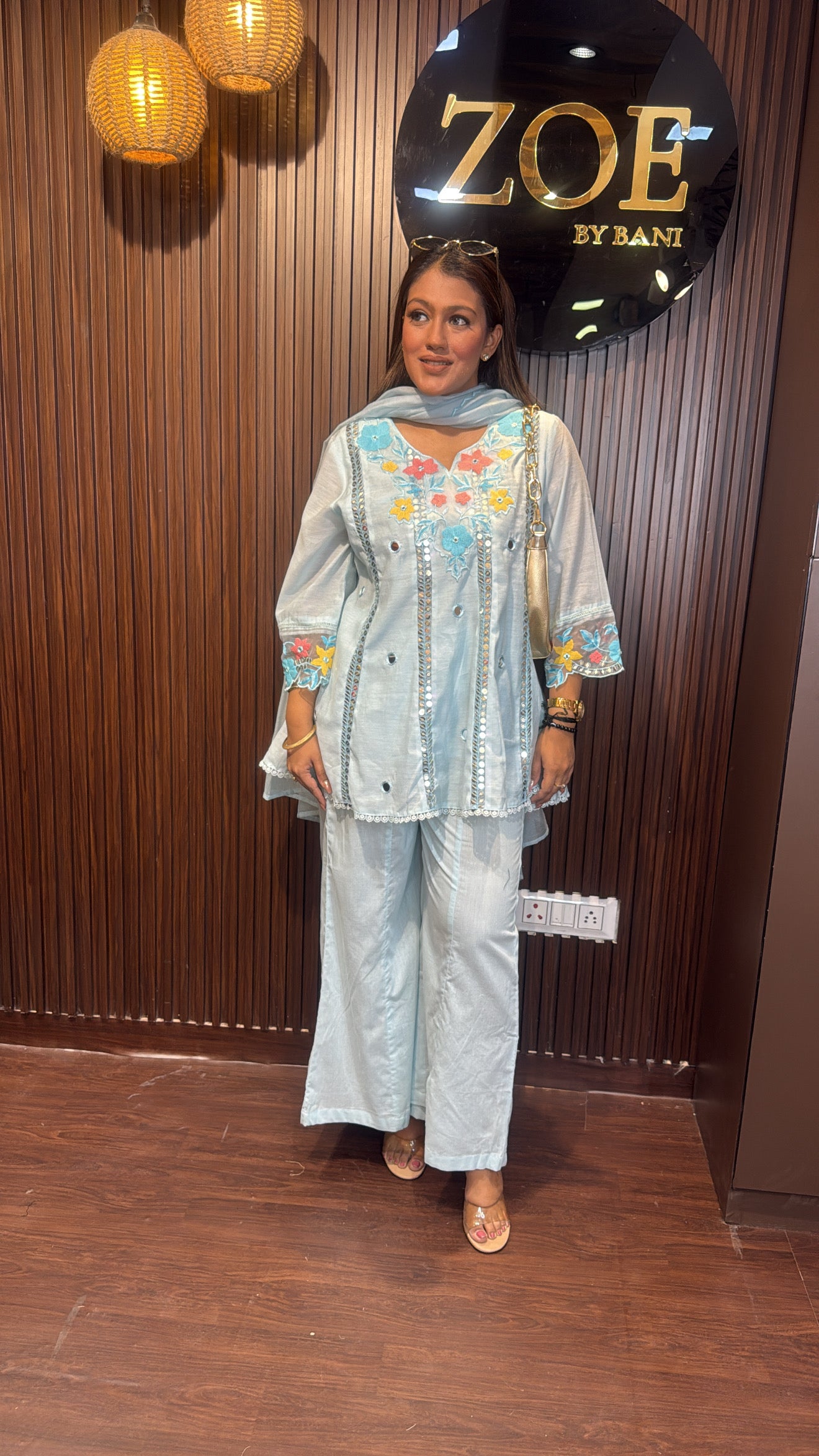 PEPLUM COTTON SUIT