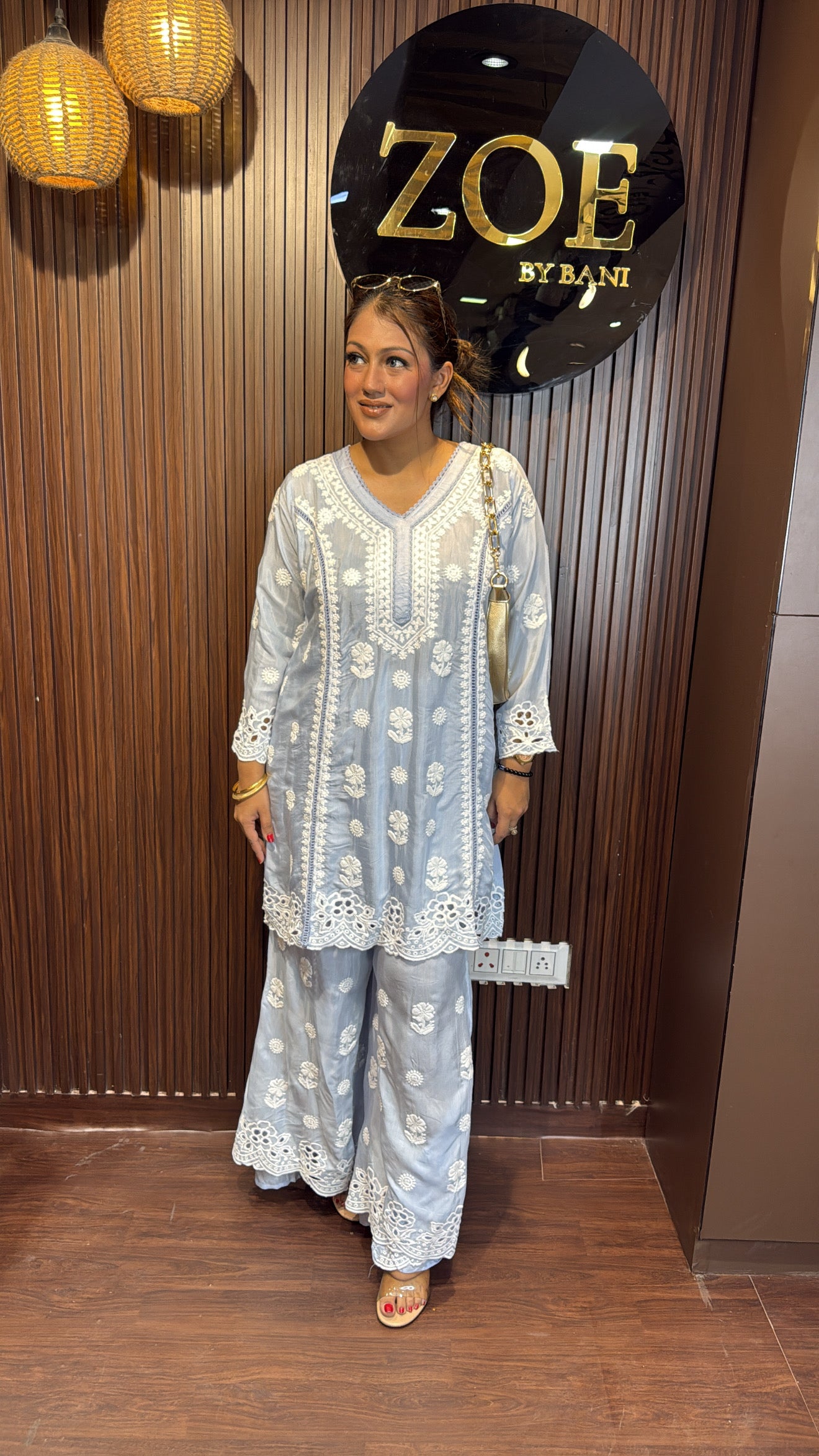 LUCKNOWI BELL BOTTOM CO-ORD SET