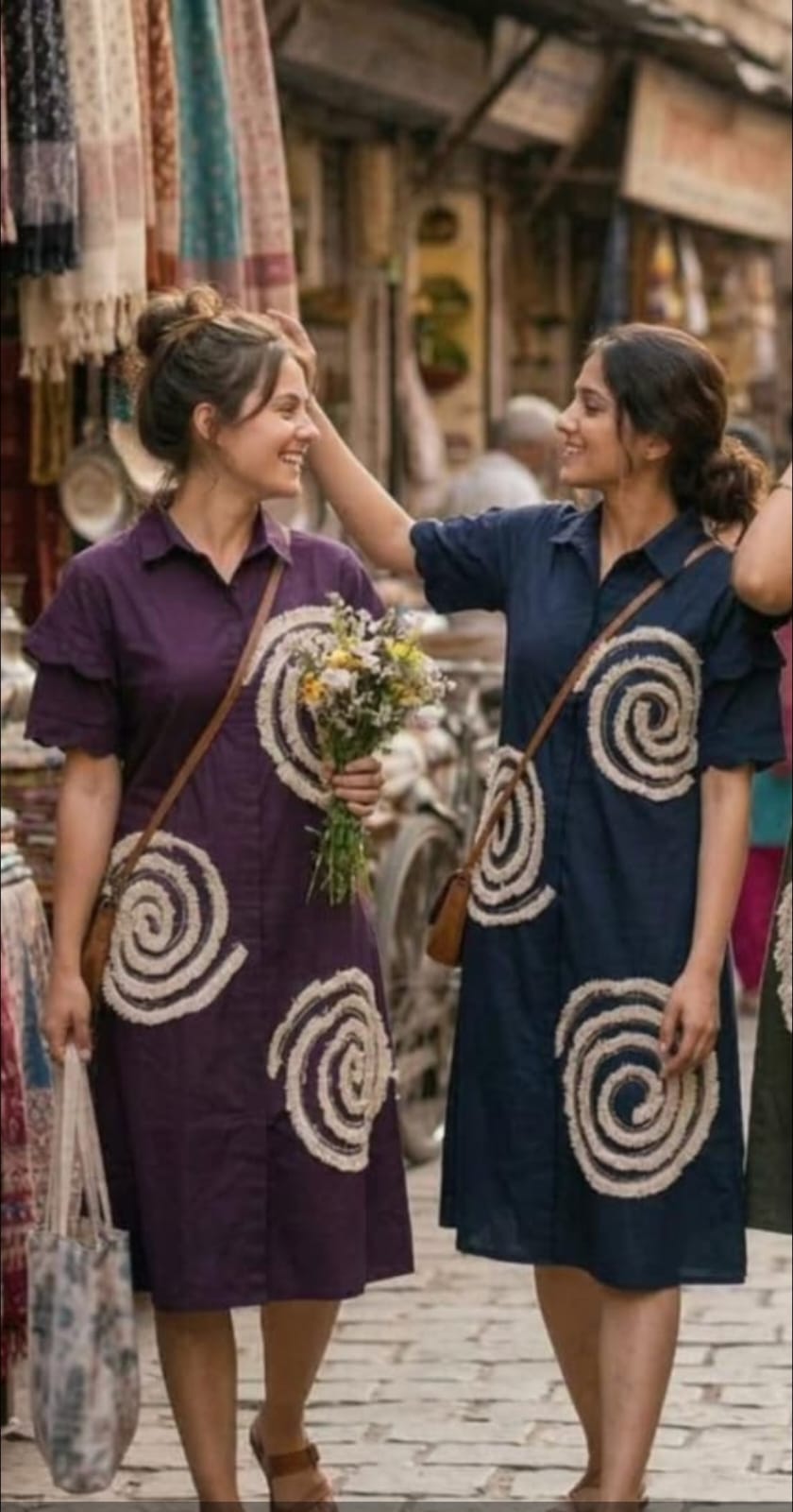 Designer cotton A line Dress